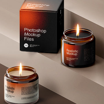 Individuell gestaltete Kerzenetiketten