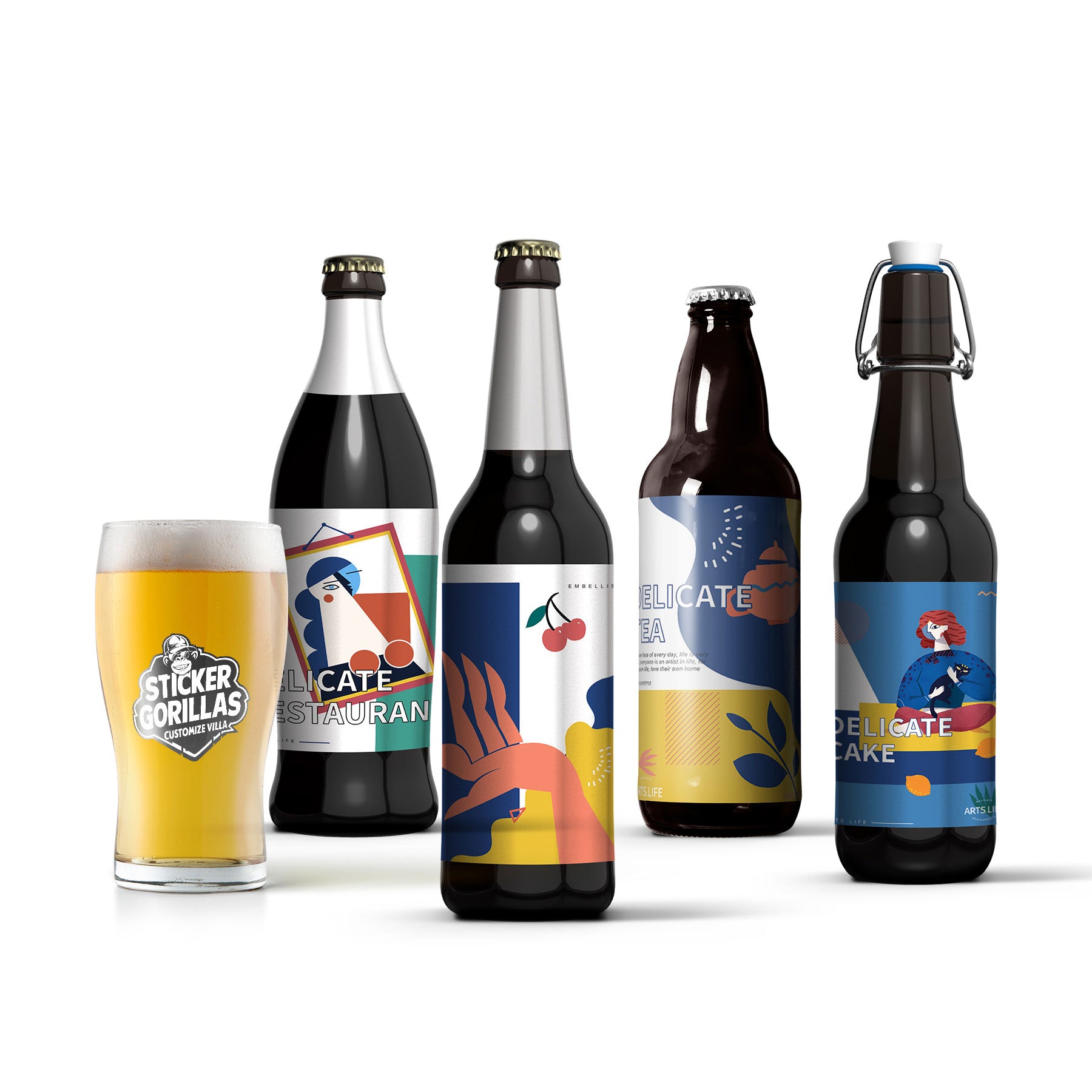 Individuell gestaltete Bieretiketten