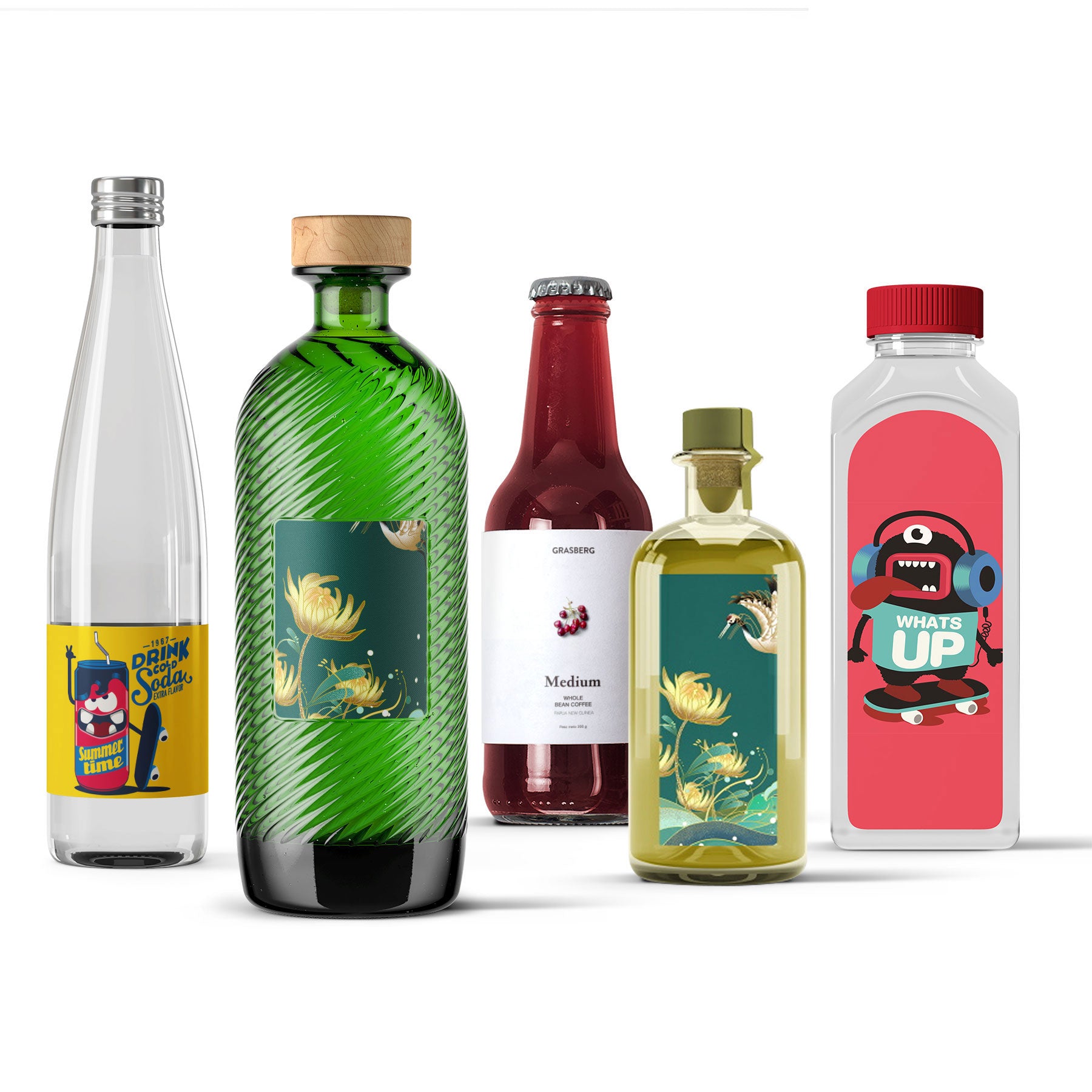 Individuelle Flaschenetiketten