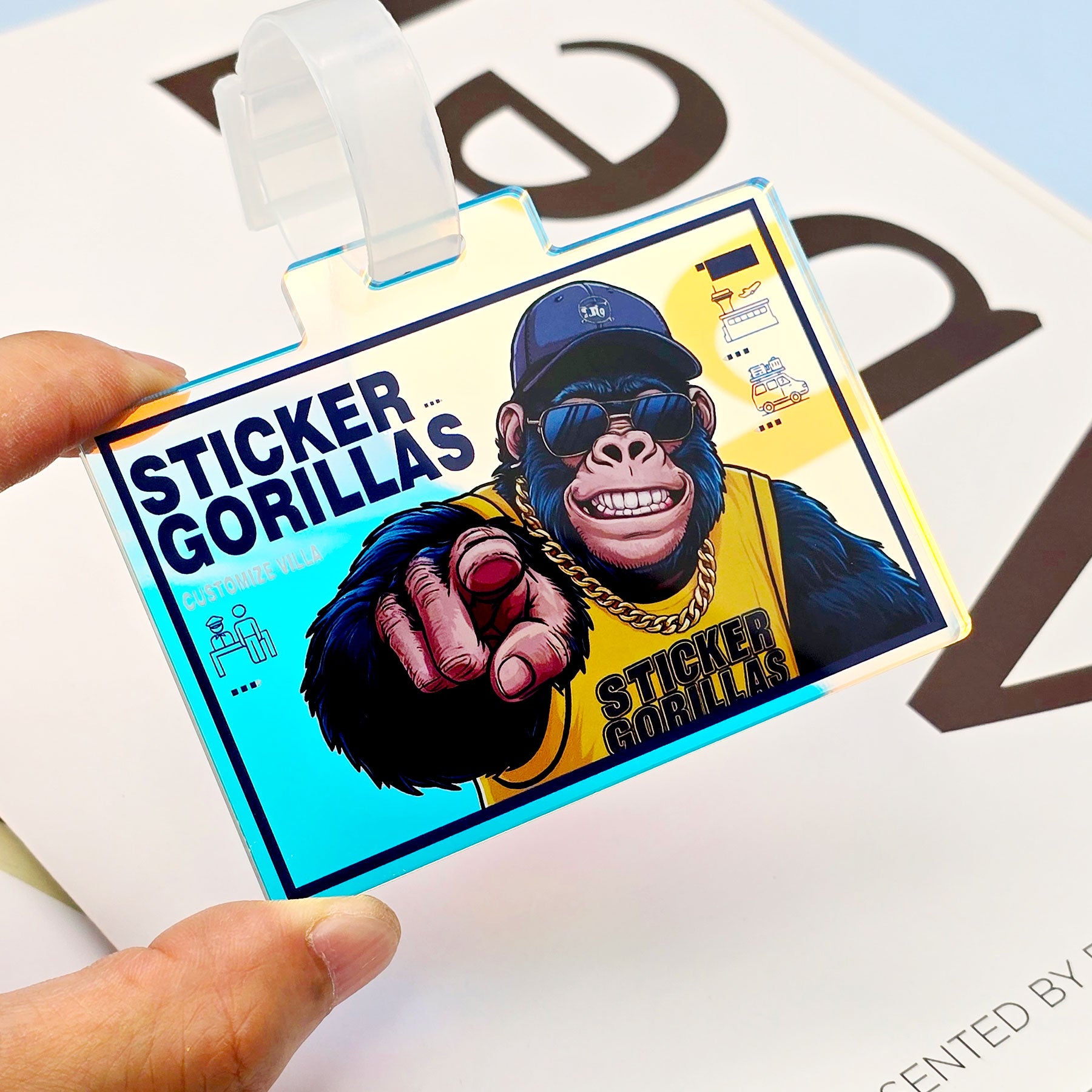 Individuell gestaltbarer Gepäckanhänger aus Acryl