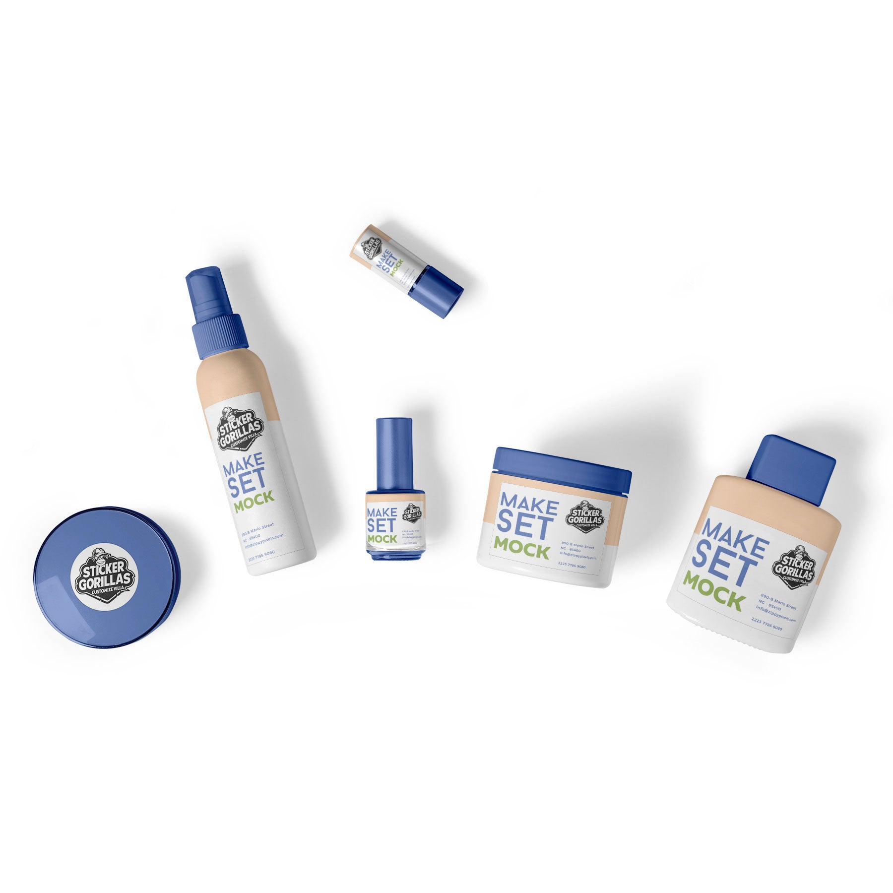 Individuell gestaltete Kosmetiketiketten