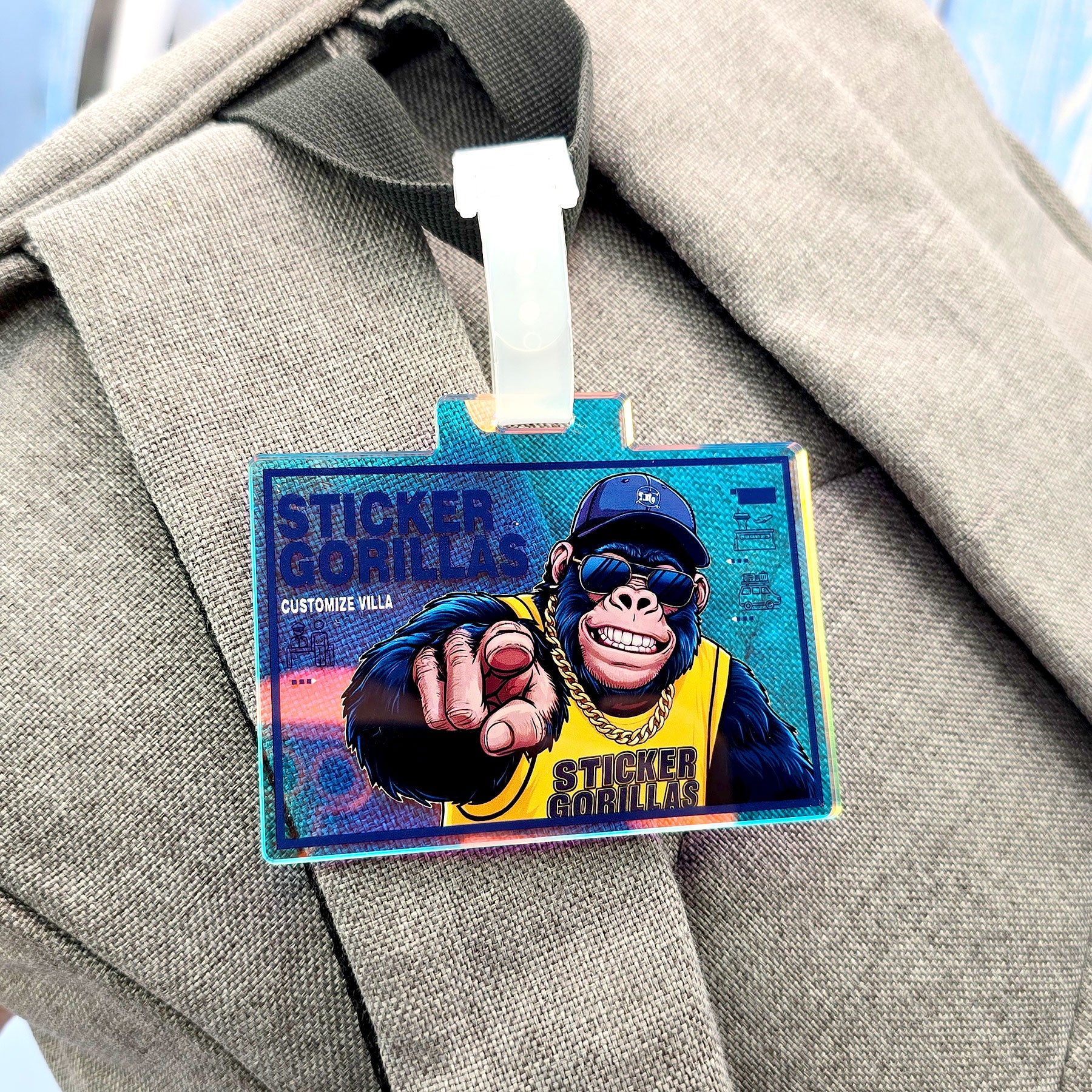 Individuell gestaltbarer Gepäckanhänger aus Acryl