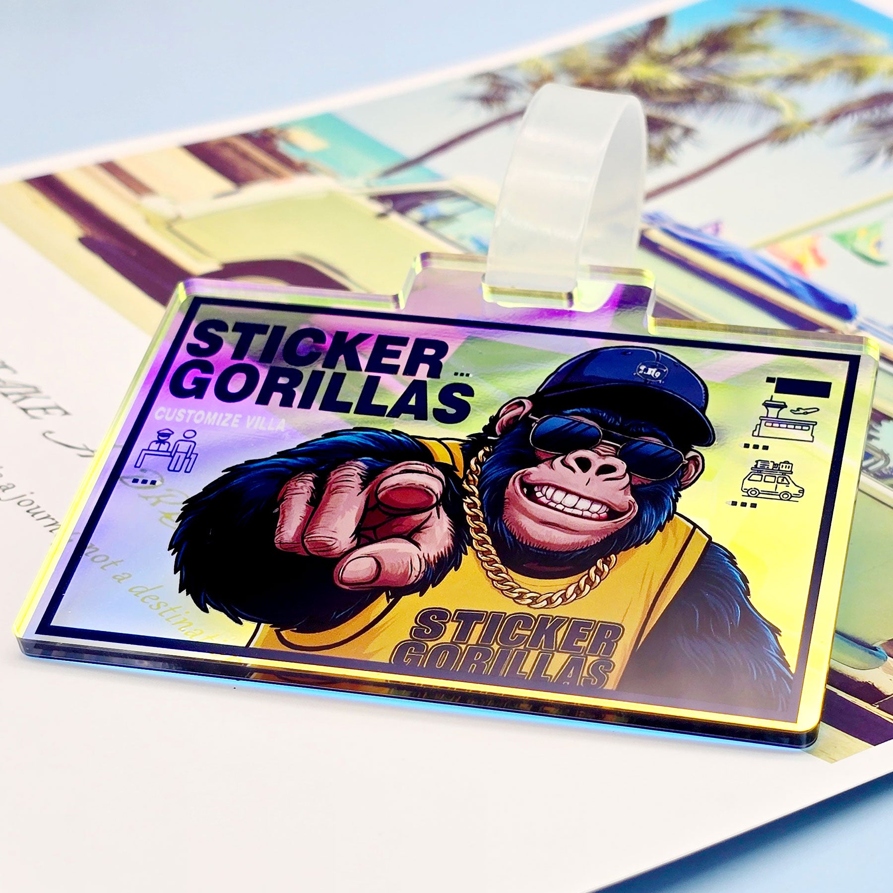 Individuell gestaltbarer Gepäckanhänger aus Acryl