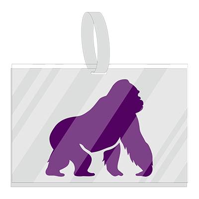 Individuell gestaltbarer Gepäckanhänger aus Acryl